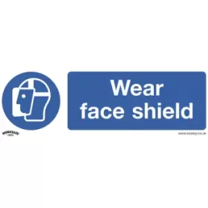 Image of Worksafe SS55V10 Safety Sign Wear Face Shield - Self-Adhesive Viny...