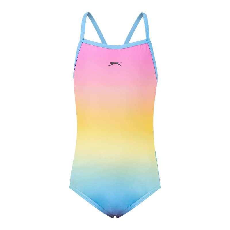 Image of Slazenger Thinstrap Swimsuit Junior Girls - Multi Multi 13 Years