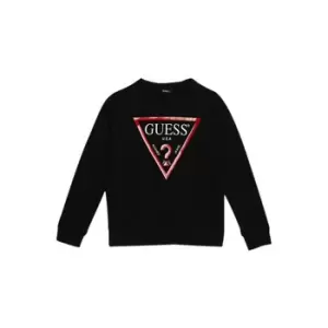Image of Guess CAMILA boys's Childrens sweatshirt in Black. Sizes available:8 ans,10 ans,12 ans,14 ans,16 ans,18 ans