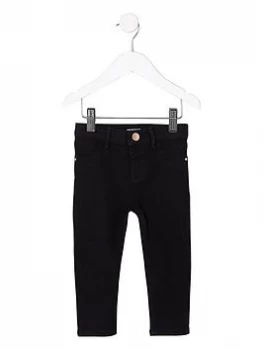 Image of River Island Mini Molly Mid Rise Jeggings Black Size 2-3 Years Girls
