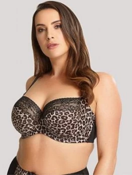 Image of Sculptresse Chi Chi Balconnet Bra, Leopard, Size 40Dd, Women