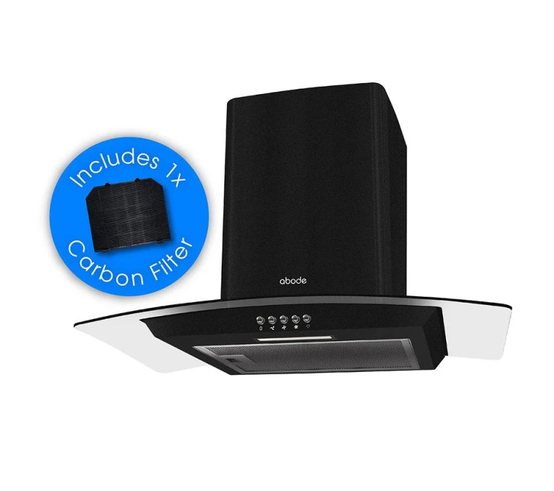Image of ABODE AGCH6031B Chimney Cooker Hood - Black 5056233832708