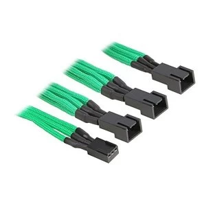 Image of BitFenix Alchemy 3pin x3 Fan adaptor extension 60cm - Green