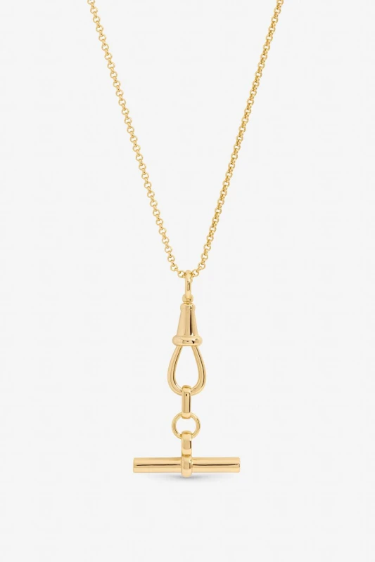 Image of Jon Richard Womens Gold PlatedT Bar Necklace Gold Female One Size