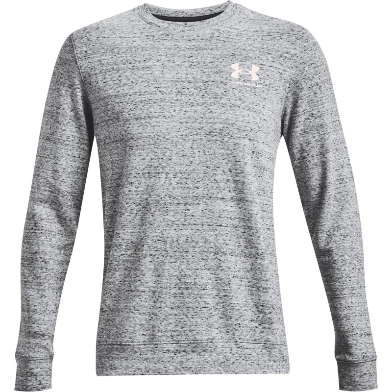 Image of Under Armour Rival Terry Crew Sweater Mens Grey male S