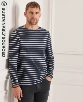 Image of Superdry Studios Long Sleeved Heavy Weight Stripe Top
