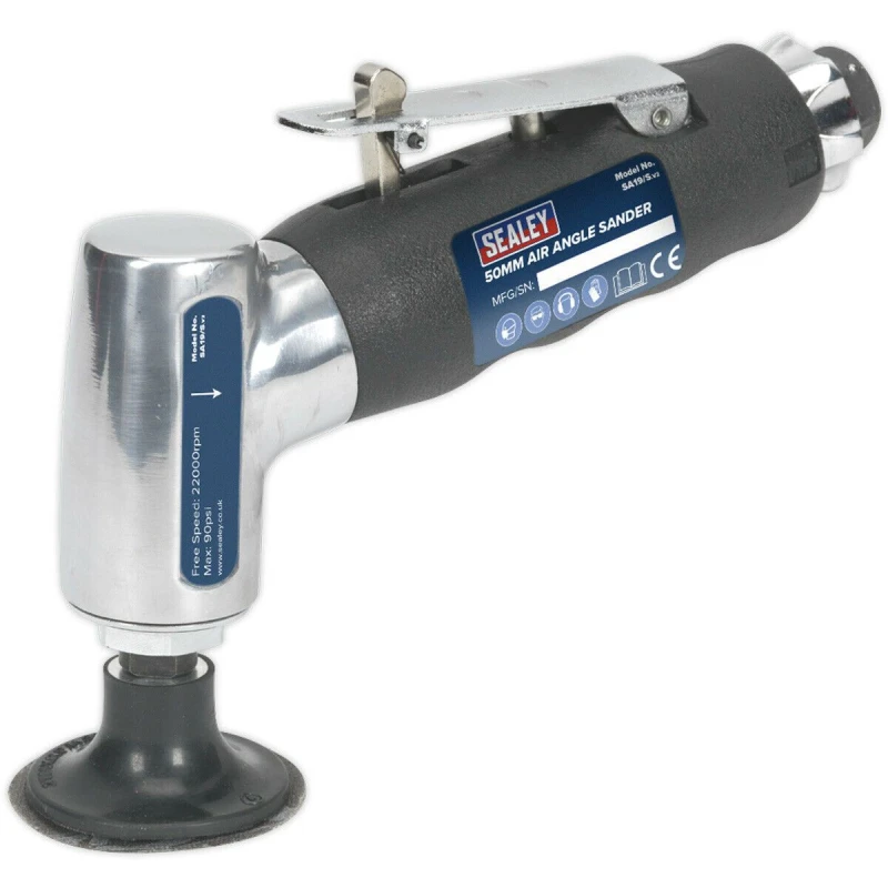 Image of Loops 50mm AIR Angle Detail Sander - 1/4" BSP - Variable Speed - Mini & 3M Backing Pad Multi
