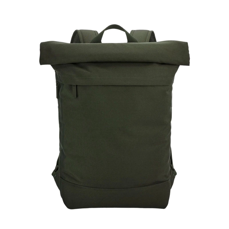 Image of Bagbase Mens Simplicity Roll Top 15L Backpack in Green Green Male