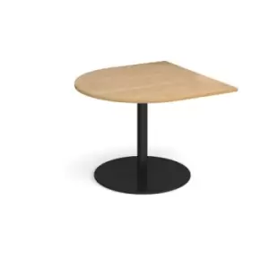Image of Eternal radial extension table 1000mm x 1000mm - Black base and oak top