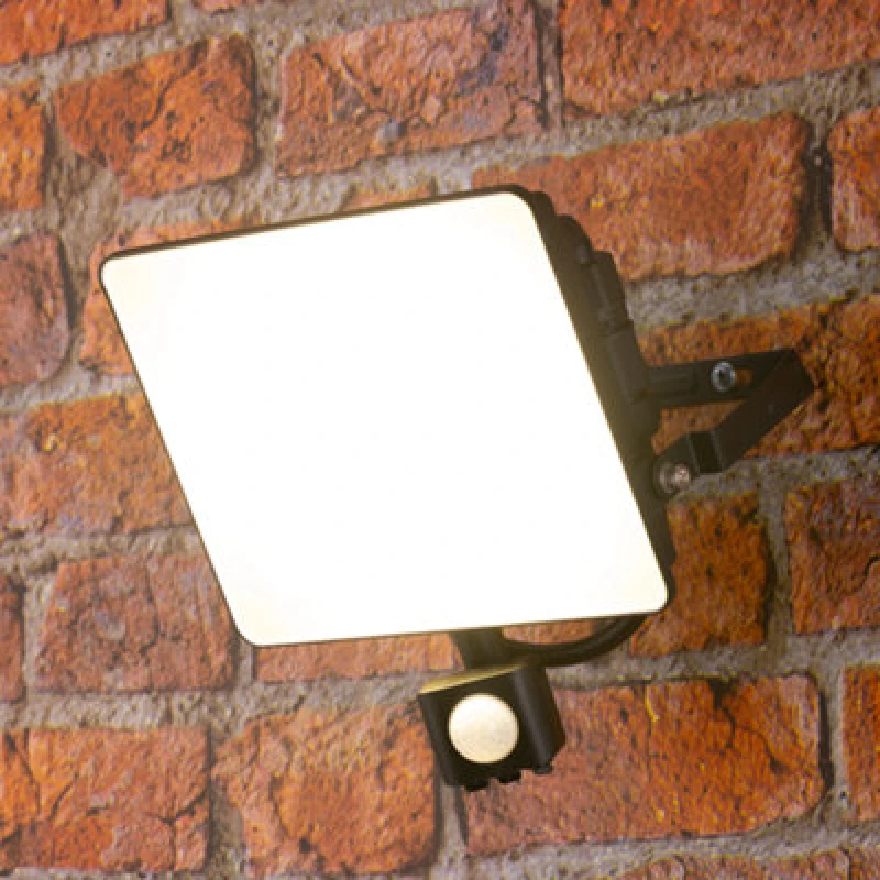 Image of Tcp 50W LED Floodlight With Pir Motion Sensor, Efficient Outdoor Light With Screwless Connector