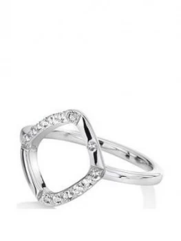 Image of Hot Diamonds Behold White Topaz Ring, One Colour Size M Women