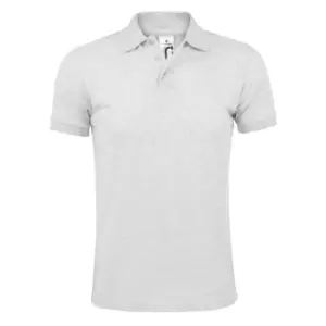 Image of SOLs Mens Prime Pique Plain Short Sleeve Polo Shirt (S) (Ash)
