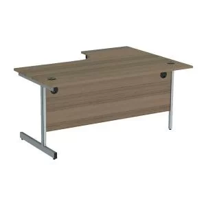 Image of Jemini Radial Left Hand Cantilever Desk 1800x1200x730mm Dark