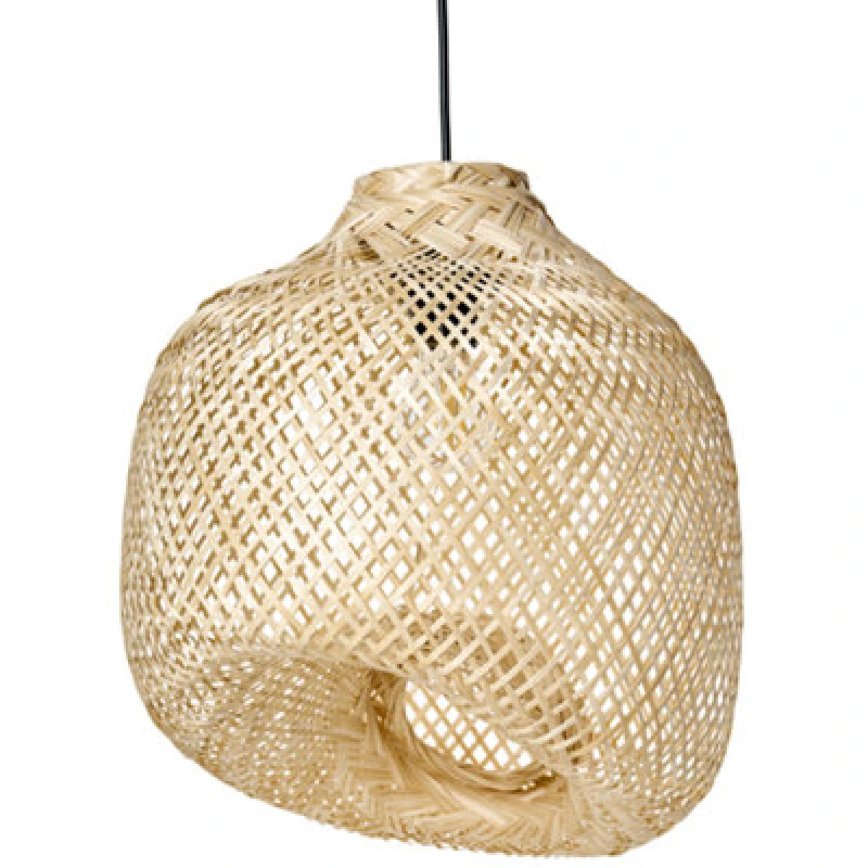 Image of Beliani Pendant Lamp Gurabo Bamboo Wood Natural