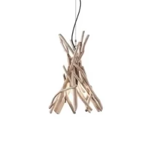 Image of Driftwood 1 Light Ceiling Pendant Brown, E27