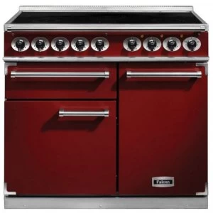 Image of Falcon F1000DXEIRD-N 100140 100cm Deluxe Induction Range Cooker - Red