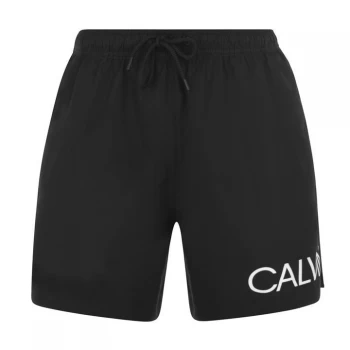 Image of Calvin Klein Logo Swim Shorts - Black 001