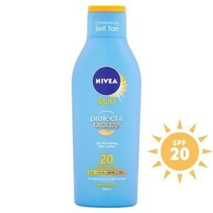 Image of Nivea Sun Protect and Bronze Tan Activating Lotion SPF20 200ml