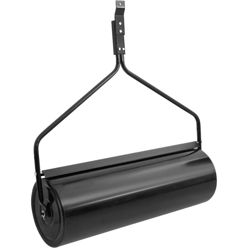 Image of vidaXL Garden Lawn Roller Black 63 L Iron, Black 154466