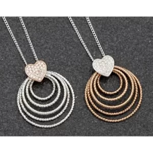 Image of Polished Two Tone Multi Circles Necklace