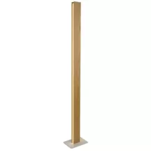 Image of Floor Lamp, 2 x 18W LED, 3000K, 1560lm, Medium Oak, Matt White - Luminosa Lighting