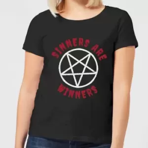 Image of Sinners are Winners Womens T-Shirt - Black - S - Black
