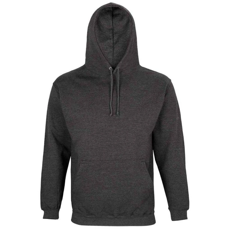 Image of SOL'S Mens Condor Marl Hoodie in Charcoal Size: XS Charcoal Male XS