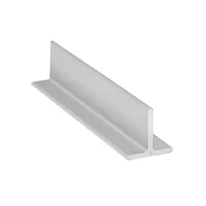 Image of Anodized Aluminum t Bar Strip Profile Straight Edge - Pack of 2