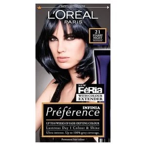 Image of Preference Infinia 21 Starry Night Blue Black Hair Dye Black