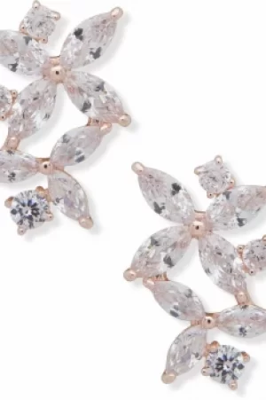 Image of Ladies Anne Klein Jewellery East Splendor Flower Rose Gold Earrings 60538355-5ZU