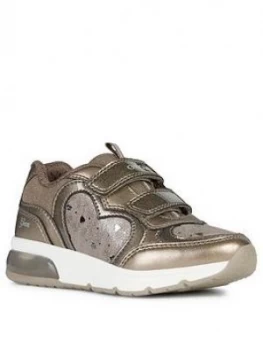 Image of Geox Girls Spaceclub Strap Trainer - Gold
