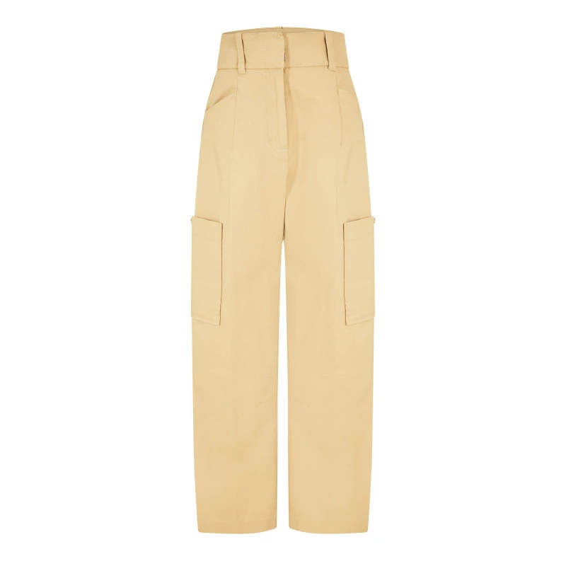 Image of Boss Womens Telara W Straight Leg Trousers Medium Beige female 4 (XXS)