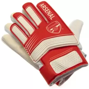 Image of Arsenal FC Youths Goalkeeper Gloves (One Size) (Red/White)