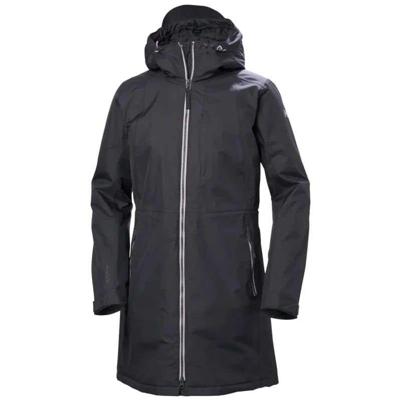 Image of Helly Hansen Womens long insulated waterproof jacket Helly Hansen Westport Gris Female XS