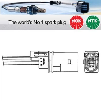 Image of 1x NGK NTK Oxygen O2 Lambda Sensor LZA07-AU1 LZA07AU1 (1772)