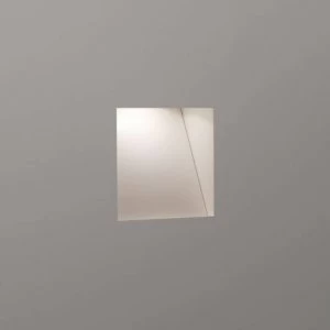 Image of LED 1 Light Indoor Trimless Recessed Marker Wall Light Matt White