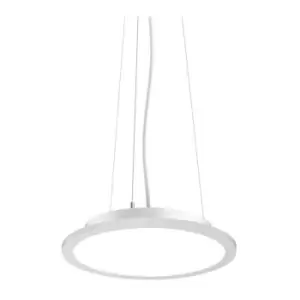 Image of Ideal Lux Lighting - Ideal Lux fly 35cm Integrated LED Pendant Ceiling Light White, 4000K, IP40