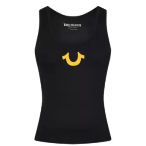 Image of True Religion Crystal Logo Tank Top - Black
