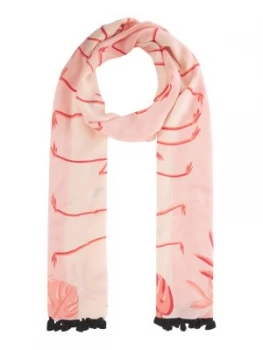 Image of Kate Spade New York Flamingo print oblong scarf Pink