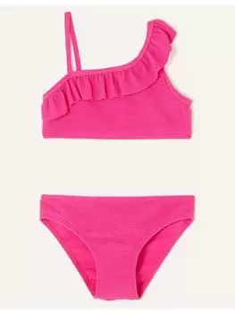 Image of Accessorize Girls Textured Bikini - Pink, Size Age: 9-10 Years, Women