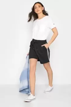 Image of Tall Womens Black Side Stripe Sweat Shorts