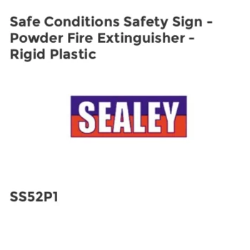Image of Safe Conditions Safety Sign - Powder Fire Extinguisher - Rigid Plastic