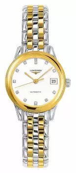 Image of LONGINES L42743277 Flagship Womens 26mm Two Tone Watch