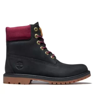 Image of Timberland Heritage 6" Boot For Her In Black/pink Black, Size 8