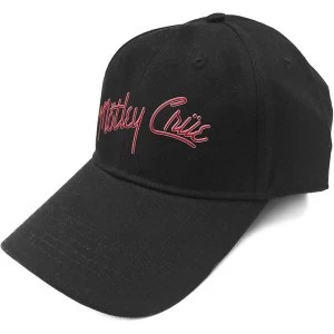 Image of Motley Crue - Red Logo Mens Baseball Cap - Black