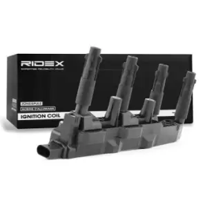 Image of RIDEX Ignition coil MERCEDES-BENZ 689C0225 0001500780,0001501280,0001501380 Coil pack,Ignition coil pack,Engine coil,Engine coil pack A0001500780
