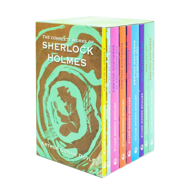 Image of The Complete Work of Sherlock Holmes 9 Book Set Arthur Conan Doyle Books