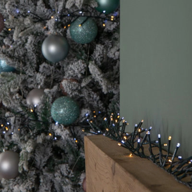Image of Samuel Alexander 12.4M 960 LED Christmas Cluster String Lights With Timer In White & Warm White