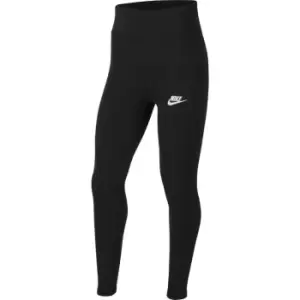 Image of Nike Sportswear Favorites Big Kids (Girls') High-Waisted Leggings (Extended Size) - Black