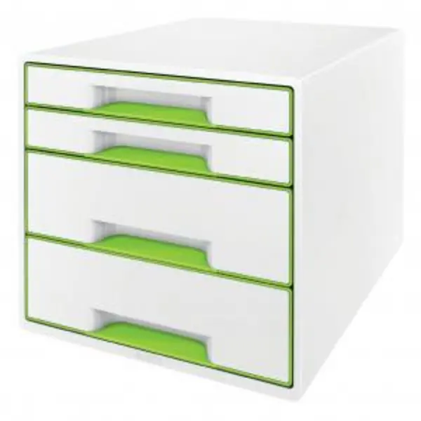 Image of Leitz WOW CUBE Drawer Cabinet, 4 drawers 2 big and 2 small. A4 Maxi. acco52132054